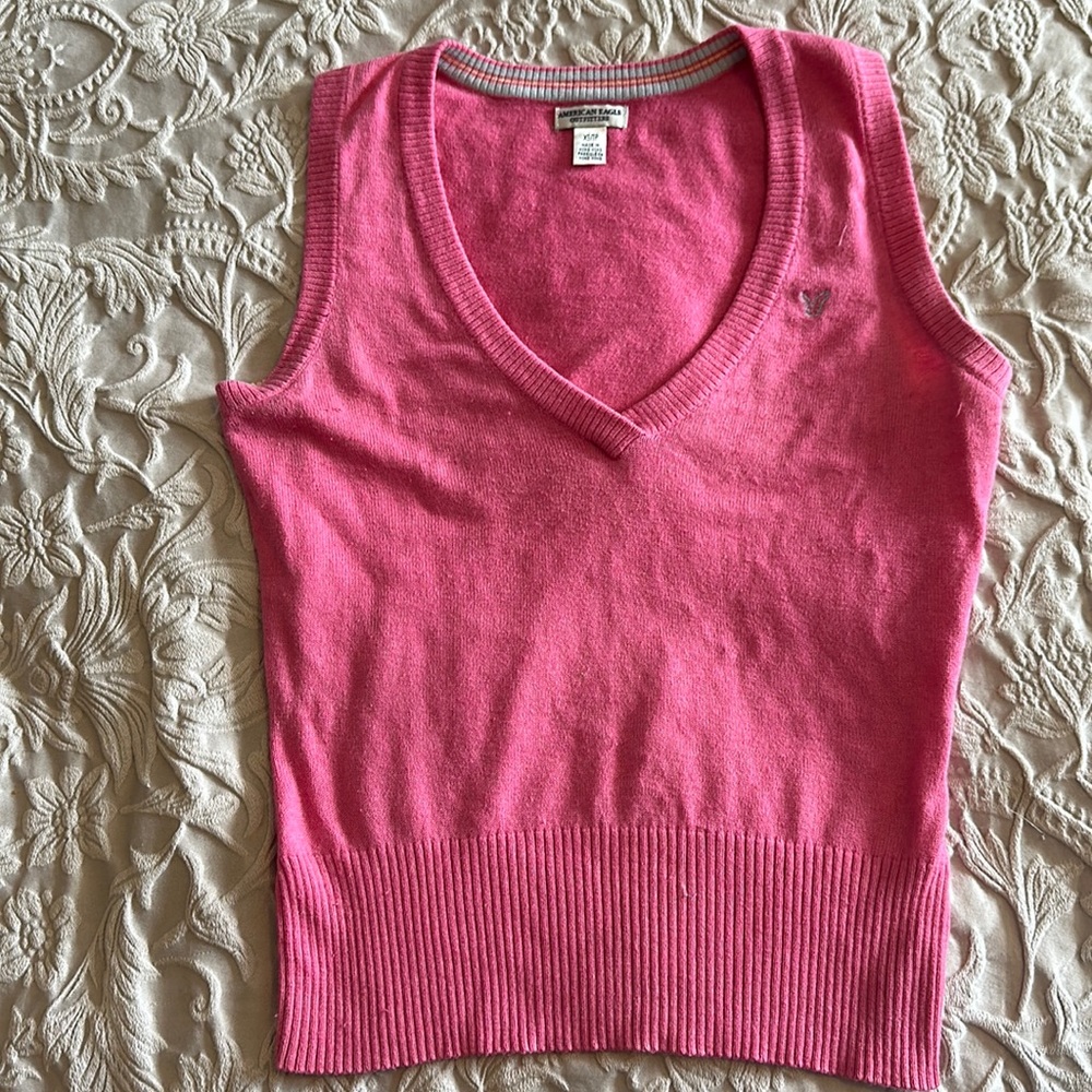 XS American Eagle vest made with rabbit hair